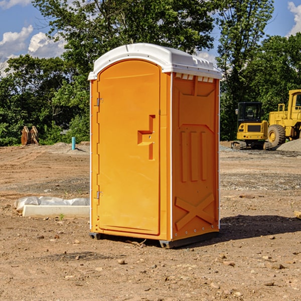 how often are the portable restrooms cleaned and serviced during a rental period in Hindsville AR